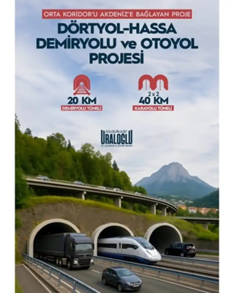Dörtyol-Hassa Demiryolu Ve Otoyol Projesi Ile Akdeniz Orta Koridor’a Bağlanacak