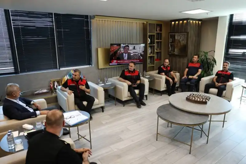 Başkan Öntürk, HBB Itfaiyesini Misafir Etti