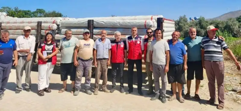 Samandağ'da üreticilere Sera örtüsü Dağıtıldı