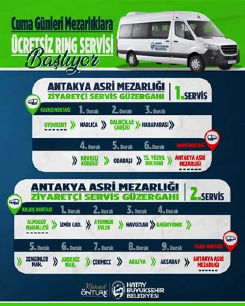 HBB’den Vatandaşlara ücretsiz Mezarlık Ulaşım Hizmeti