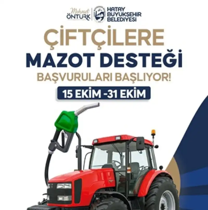 HBB’den çiftçilere Mazot Desteği
