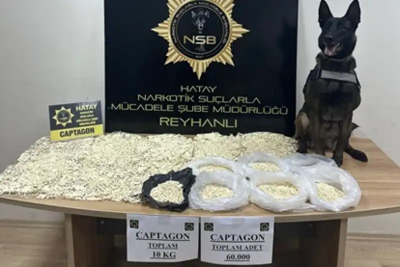 Reyhanlı’da 10 Kilo, 60 Bin Adet Captagon Ele Geçirildi: 1 Tutuklama