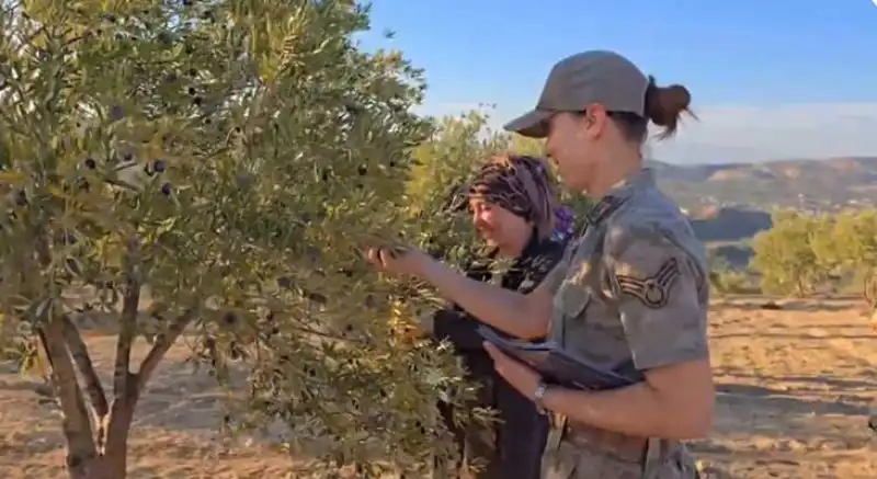 Jandarma, Kadınlarla Zeytin Toplayıp, KADES’i Anlattı