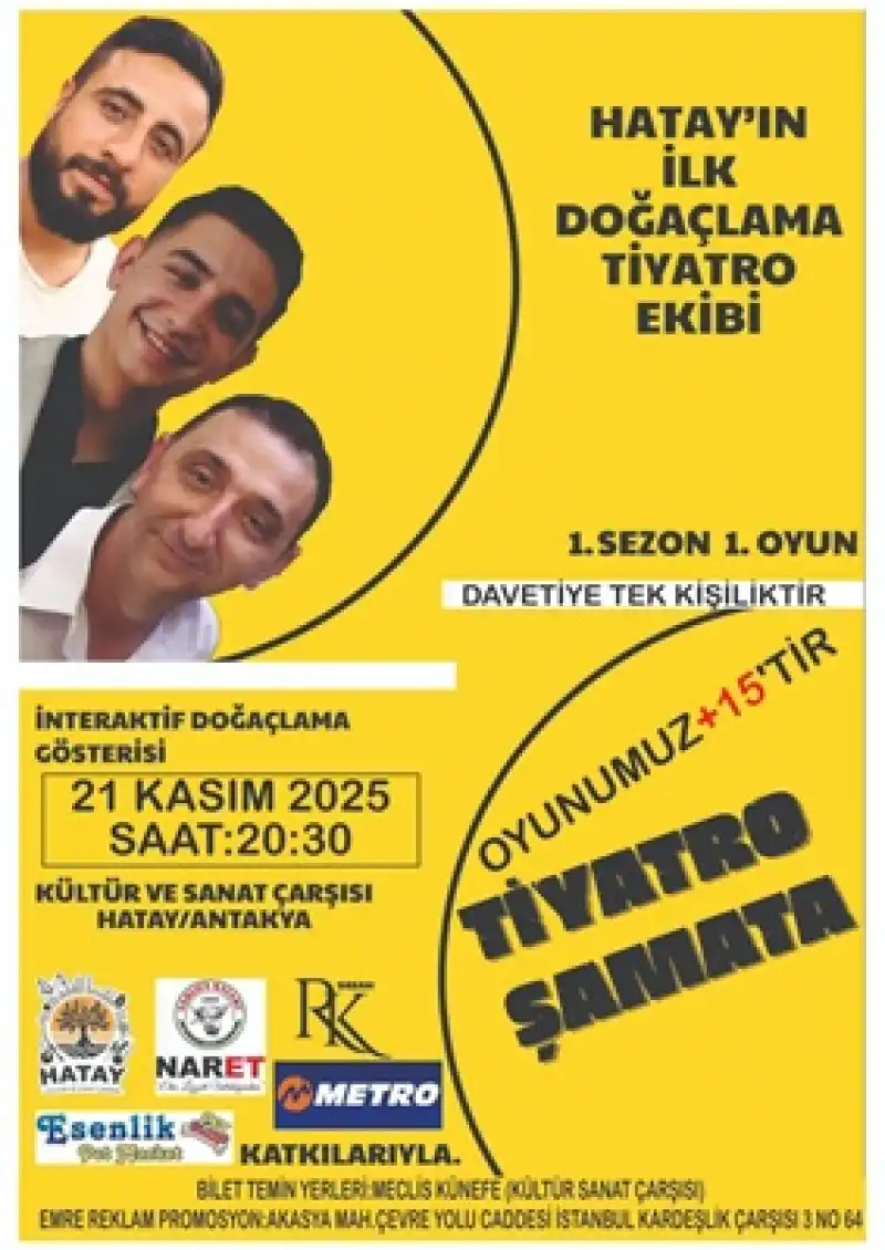 Usta Komedyenler “Tiyatro Şamata” Sahneye Dönüyor