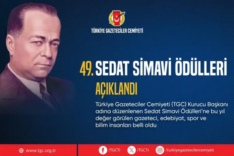 TGC 49. Sedat Simavi Ödülleri Açıklandı