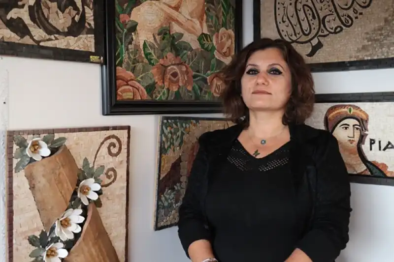 Depremzede Mozaik Sanatçısından Eserlerine