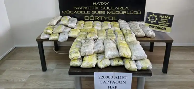 Hatay'da Tır Dorsesinde 220 Bin Adet Uyuşturucu Hap Ele Geçirildi