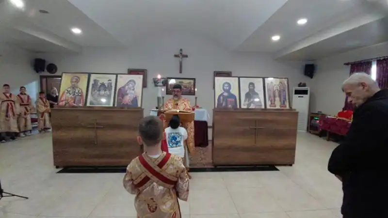 Hatay'da St. İlyas Rum Ortodoks Kilisesi'nde Noel Ayini Düzenlendi