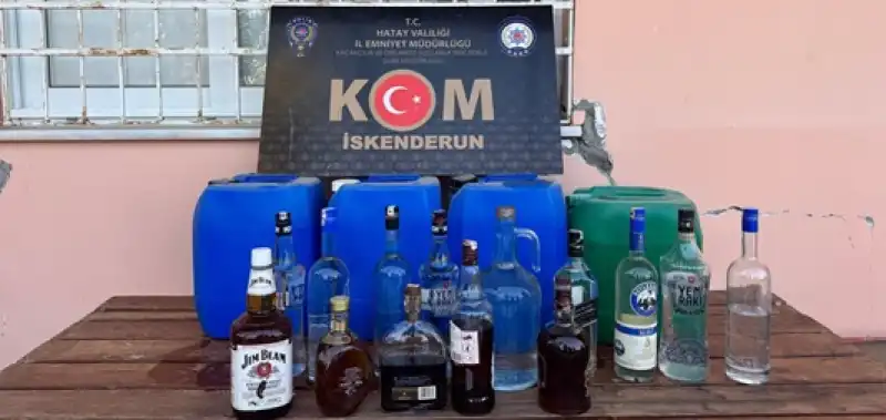 Hatay'da Sahte Içki Operasyonunda 5 şüpheli Yakalandı