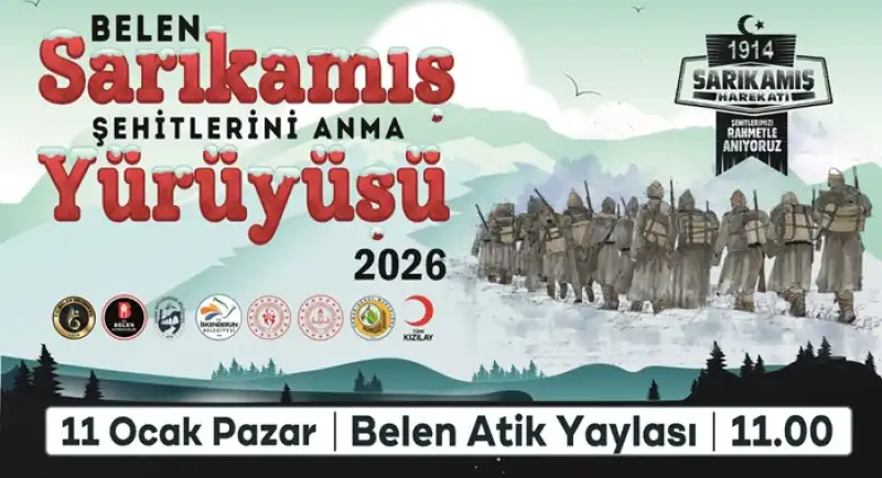 Sarıkamış Şehitleri Belen'de Tek Yürek Anılacak 
