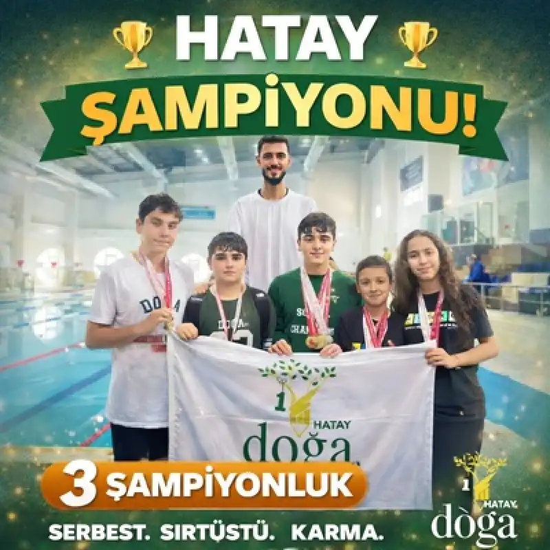 Hatay Doğa Koleji Yüzmede Zirvede: Şampiyonluk Açık Ara Geldi