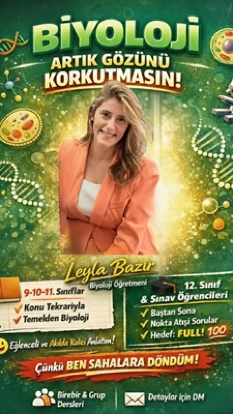 Deneyimli Öğretmen Leyla Bazır’dan Online Biyoloji Eğitimi