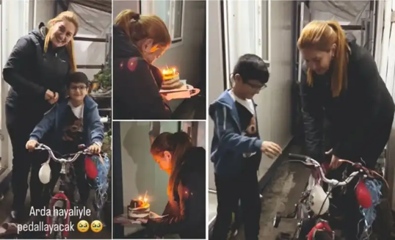 Hatay’da Umut Pedal çeviriyor: Çilem Artan’dan Arda’ya Doğum Günü Sürprizi