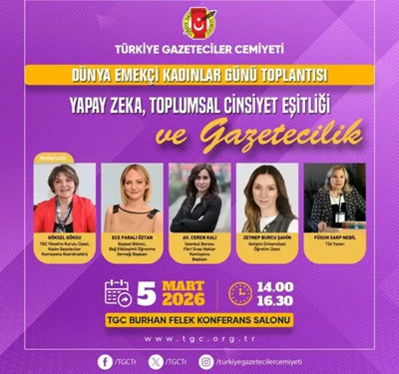 TGC’den “Yapay Zeka, Toplumsal Cinsiyet Eşitliği Ve Gazetecilik” Toplantısı