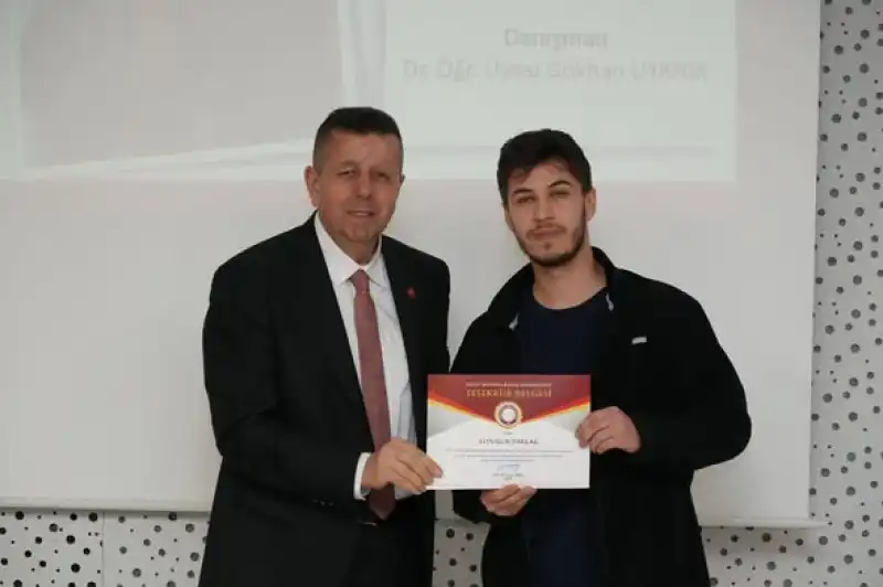 TÜBİTAK ödüllü Veteriner Hekim Adaylarına Teşekkür Belgesi.