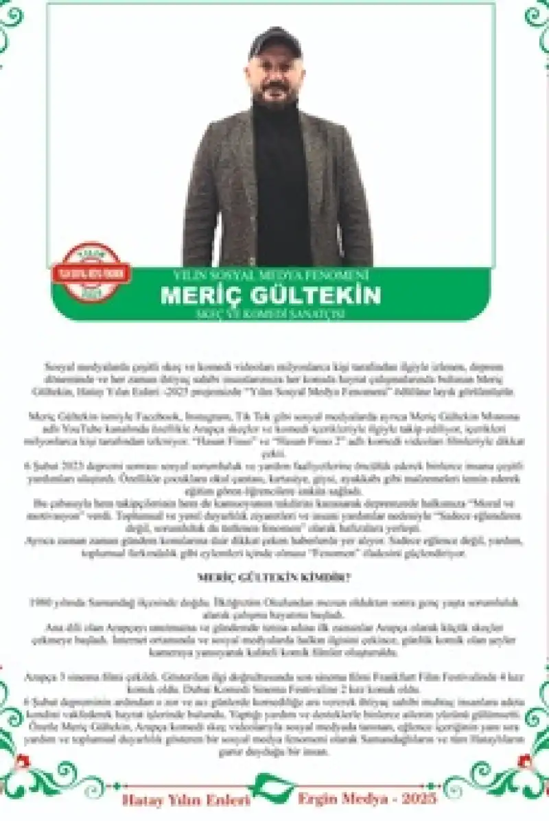 Yılın Sosyal Medya Fenomeni; “Meriç Gültekin”