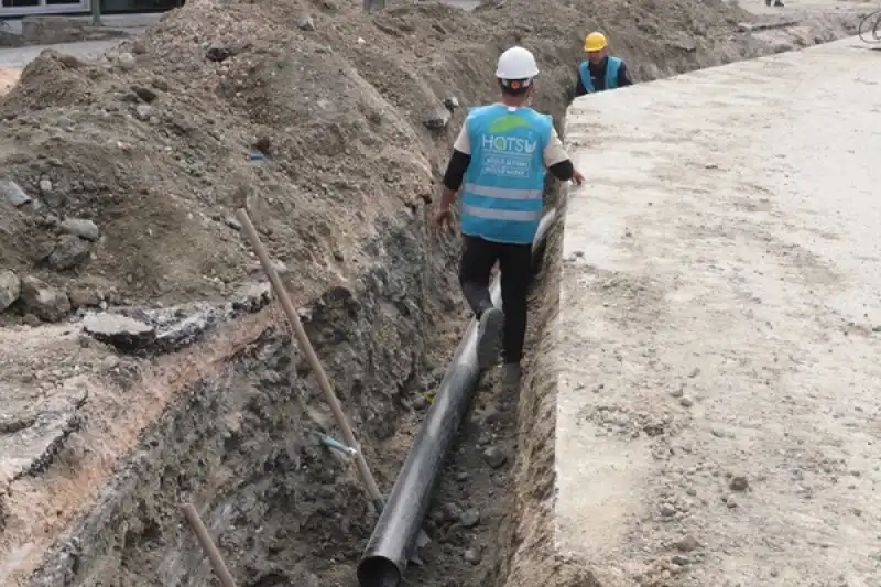 Samandağ’daki Içme Suyu Projesinde çalışmalar Sürüyor