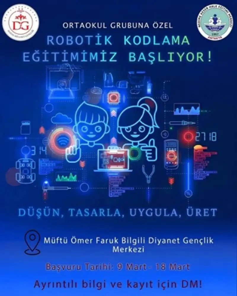 Gençlik Merkezinde Ücretsiz Robotik Kodlama Eğitimi