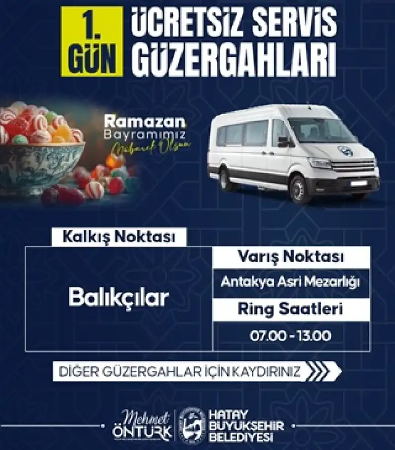 Büyükşehir’den Bayramın Ilk Günü Mezarlık Ziyaretlerine ücretsiz Ulaşım