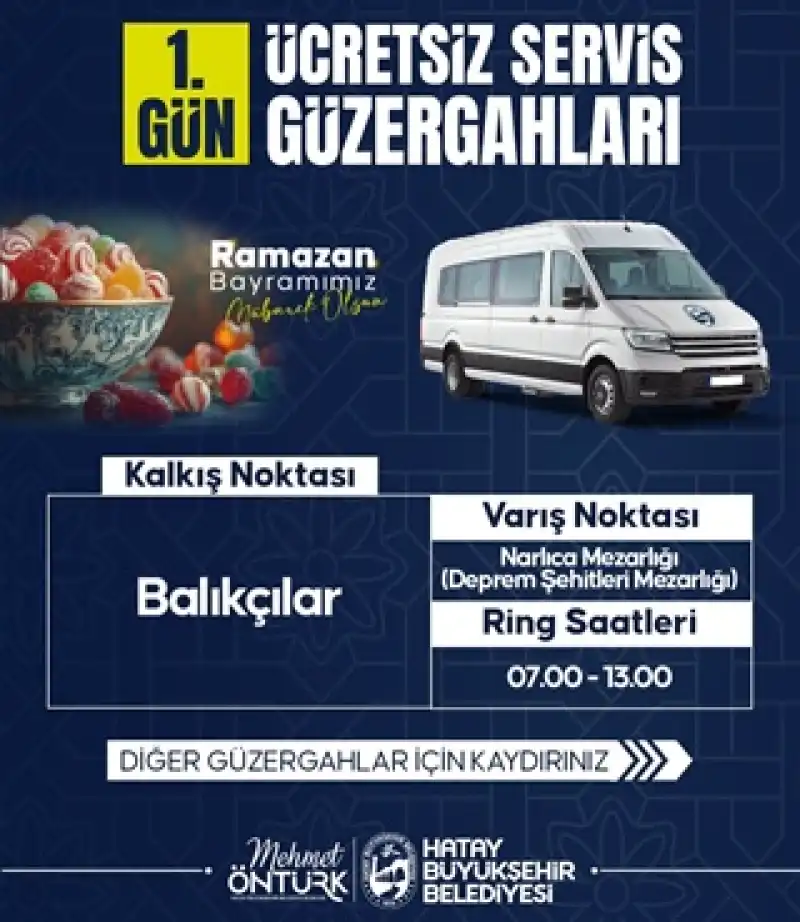 Büyükşehir’den Bayramın Ilk Günü Mezarlık Ziyaretlerine ücretsiz Ulaşım