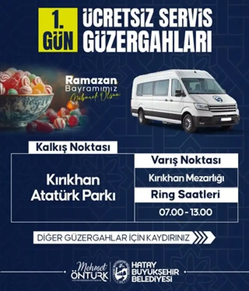 Büyükşehir’den Bayramın Ilk Günü Mezarlık Ziyaretlerine ücretsiz Ulaşım