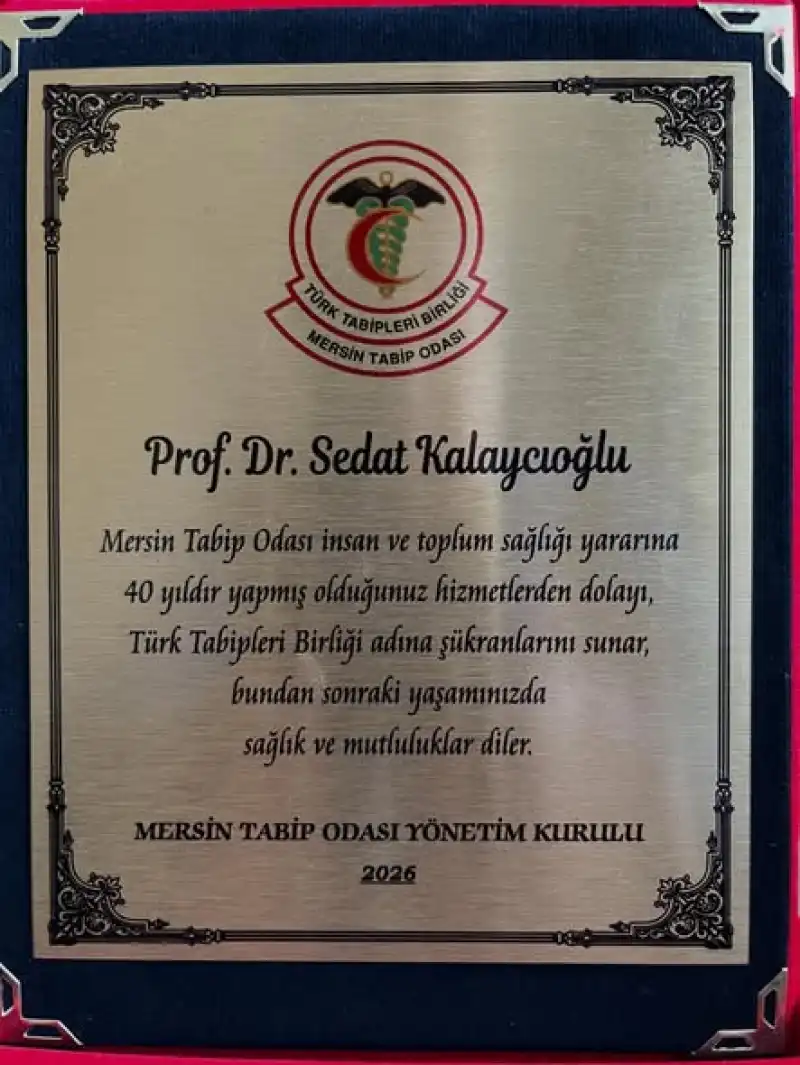 Hataylı Prof.Dr. Sedat Kalaycıoğlu’na 40. Yıl Plaketi