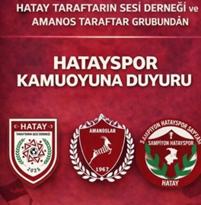 Hatayspor Taraftar Gruplarından Genel Kurul Öncesi Tarafsızlık Mesajı