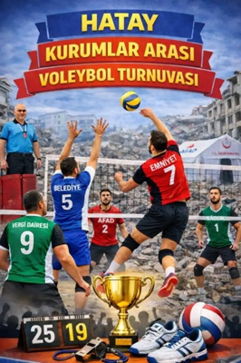 Hatay’da Kurumlar Arası Voleybol Turnuvası Düzenleniyor