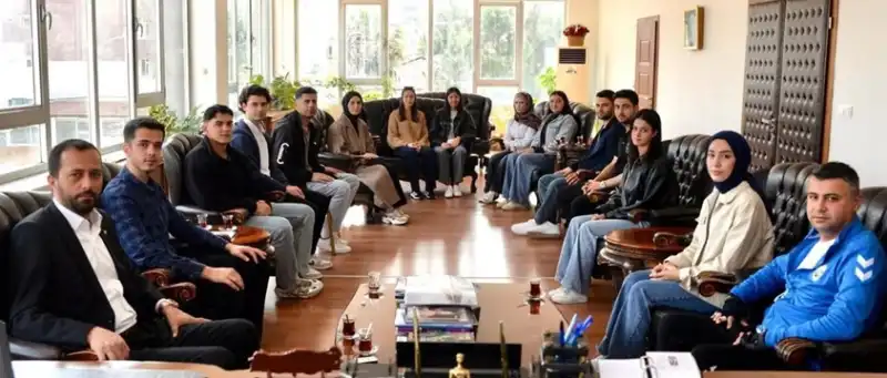 Başkan Yalçın POMEM Ve PMYO öğrencilerini Ağırladı