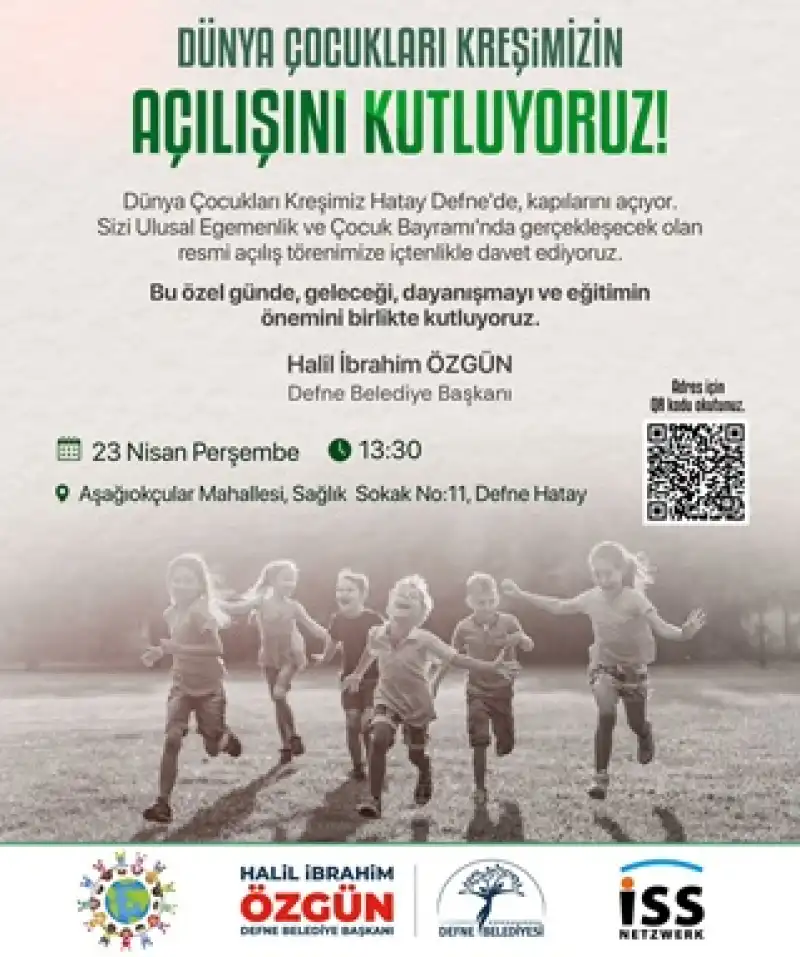 Başkan Halil İbrahim Özgün’den Açılış Daveti: Dünya çocukları Kreşi Kapılarını Açıyor