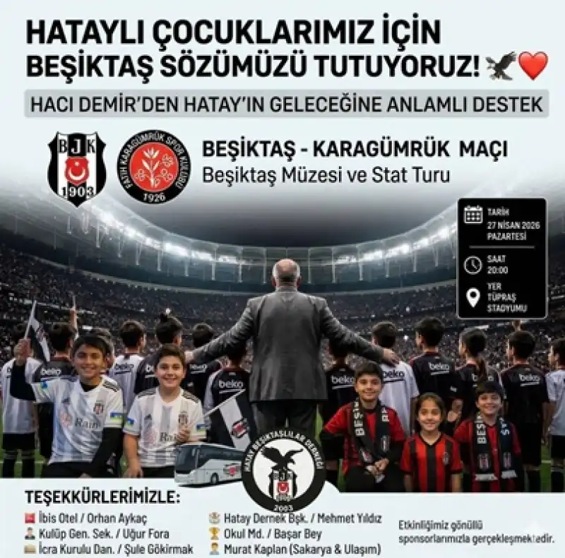 Hataylı Çocuklar İçin Beşiktaş Sözünü Tutuyor