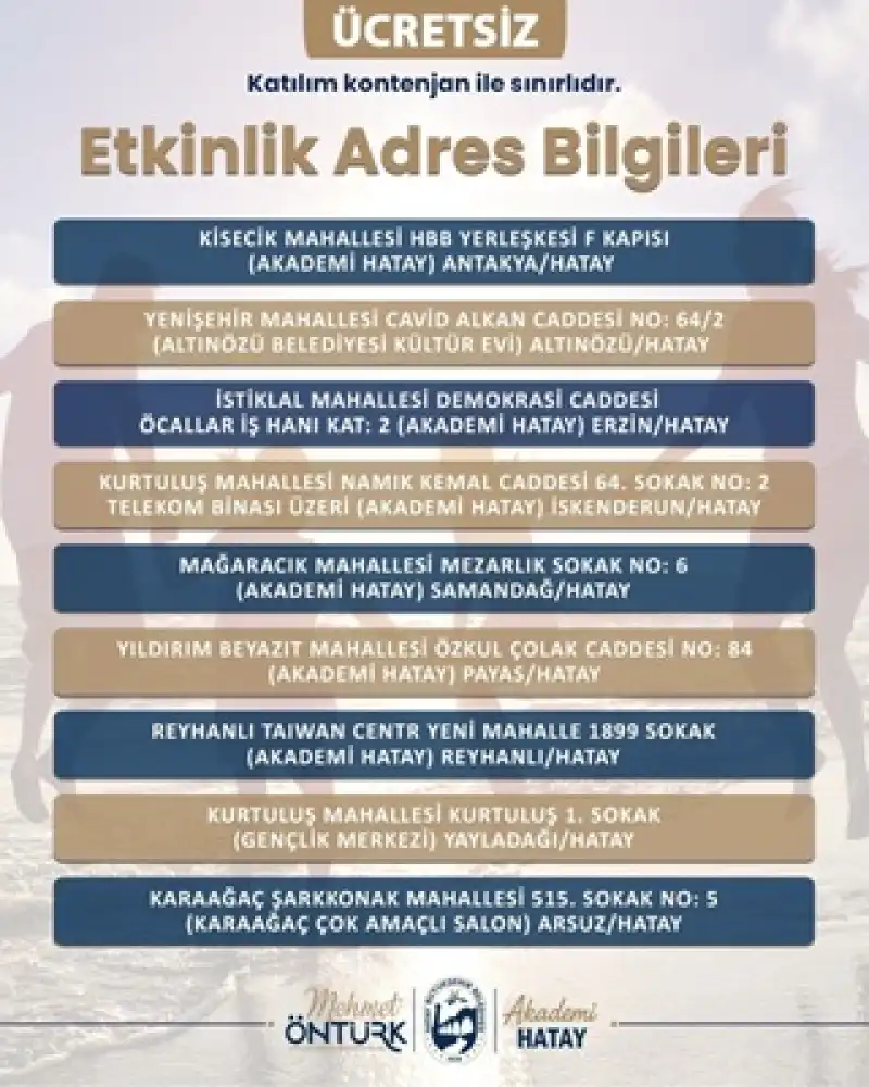 HATAY’da Anneler Günü Coşkusu Atölyelerle Yaşanacak