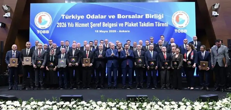 Çinçine TOBB’den Hizmet Şeref Belgesi