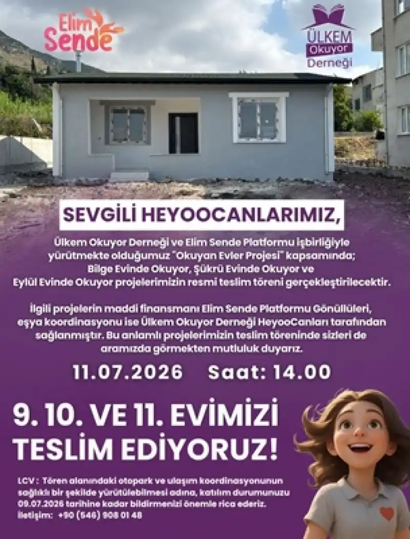 Ülkem Okuyor Derneği'nden Hatay'a Bir Umut Daha: 11. 