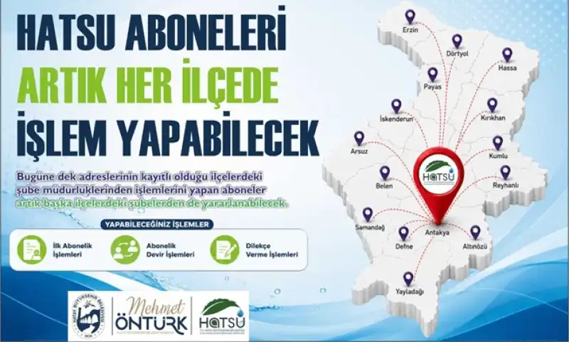 HATSU Aboneleri Işlemlerini Tüm Ilçelerden Yapabilecek