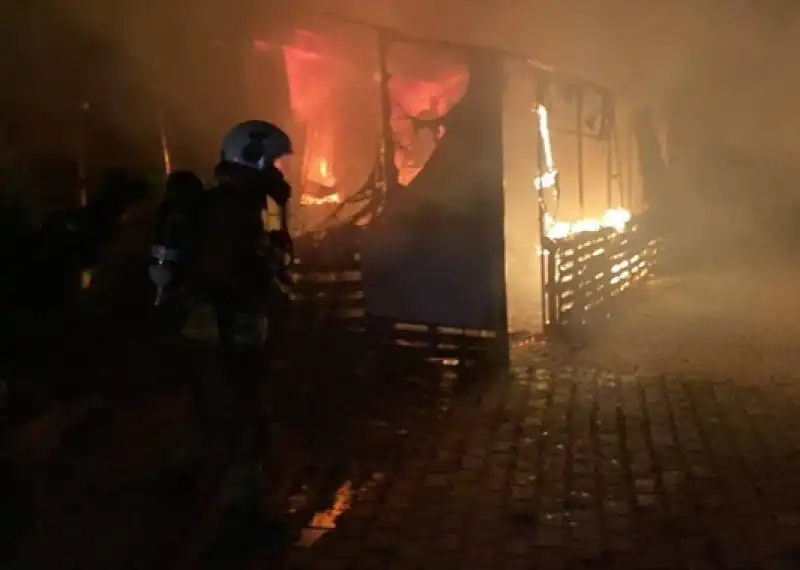 Odabaşı Mahallesi’ndeki Konteyner Kentte Yangın Paniği
