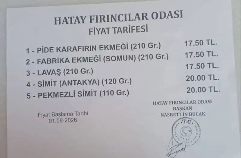 Hatay’da Ekmek 17,5 TL Oldu!
