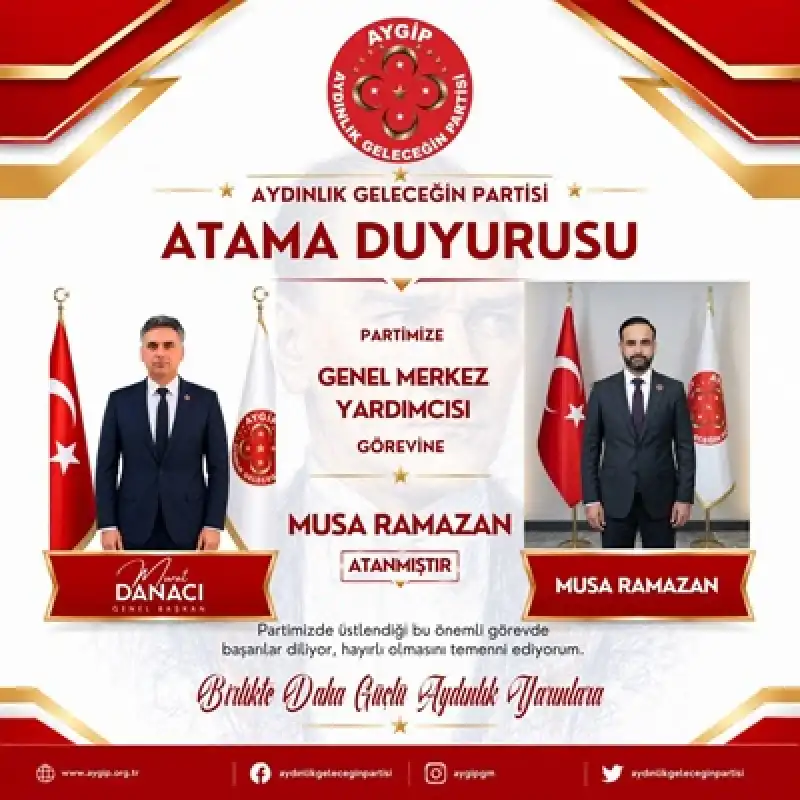 Musa Ramazan AYGİP Genel Başkan Yardımcılığına Getirildi
