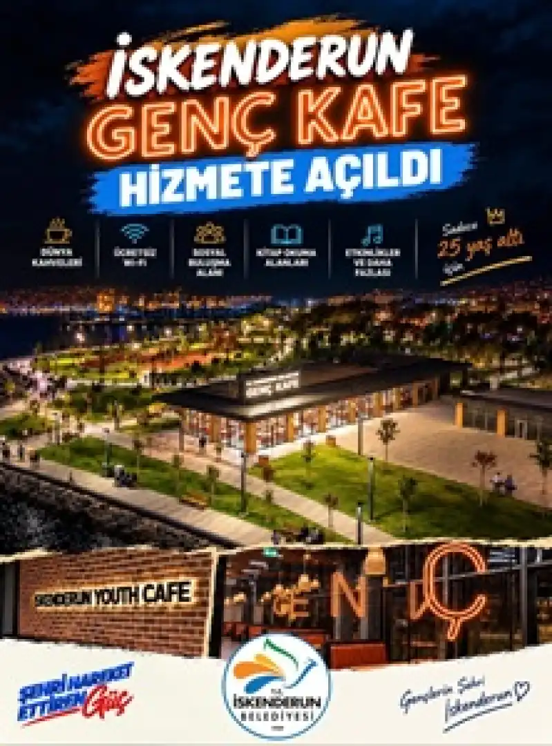 İskenderun’da Gençlerin Yeni Buluşma Noktası: Genç Kafe Hizmete Girdi