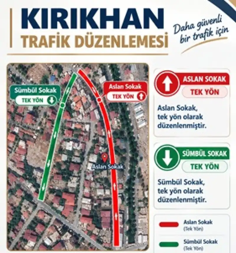 Kırıkhan’da Yeni Trafik Düzenlemesi