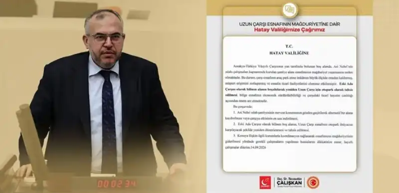 Milletvekili Çalışkan: Asi Nehri Projesi Ticari Hayatı Gölgelemesin