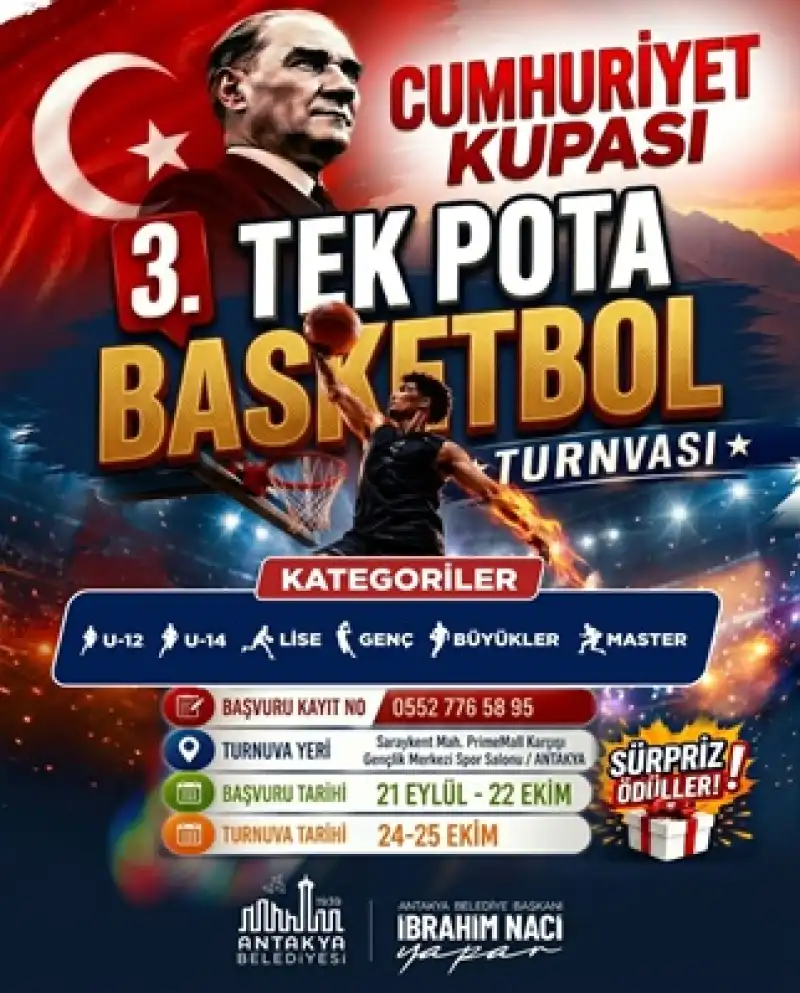 3. Tek Pota Basketbol Cumhuriyet Kupası Başvuruları Başladı