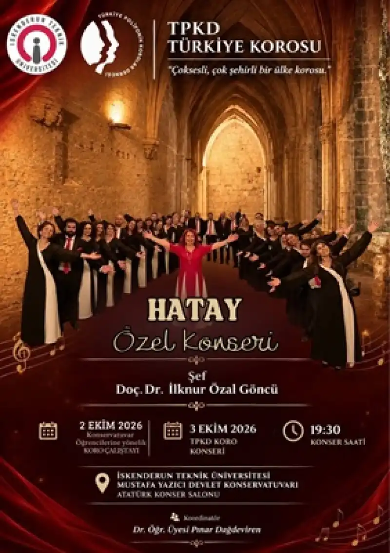 TPKD Türkiye Korosu İSTE’de Hataylılarla Buluşuyor