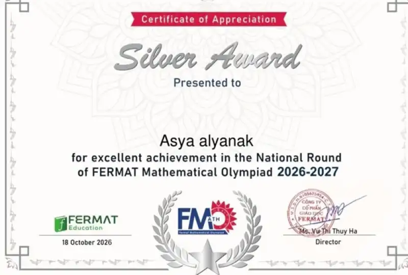 Asya Alyanak, Matematikte Dünya Sahnesine Çıkıyor!
