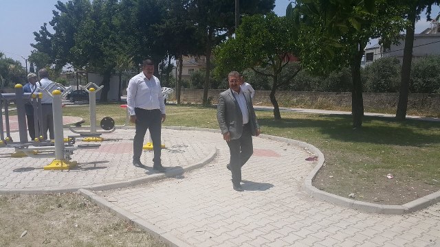 Maşuklu da yapımı tamamlanan parkta inceleme yaptı