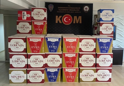 640 bin makaron ele geçirildi