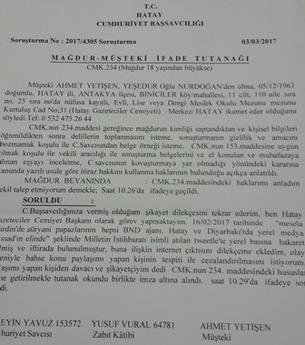 HGC Başkanı Ahmet Yetişenden suç duyurusu