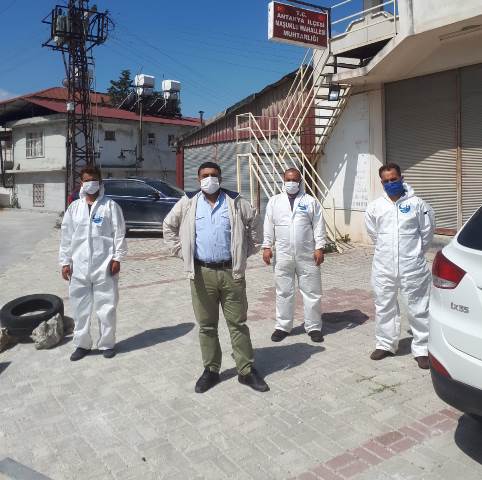 Salgına karşı her yer dezenfektan ediliyor