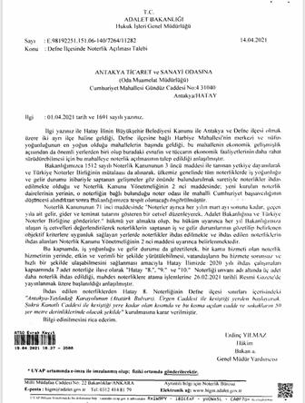 ATSO dan Defne ilçesine müjde 