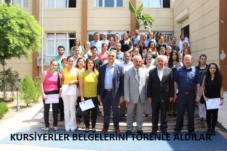 Kursiyerler belgelerini aldı